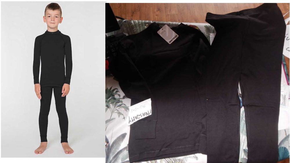 Wyprzedaż->Dziecięca bielizna termoaktywna Meteor 140-146 cm czarny