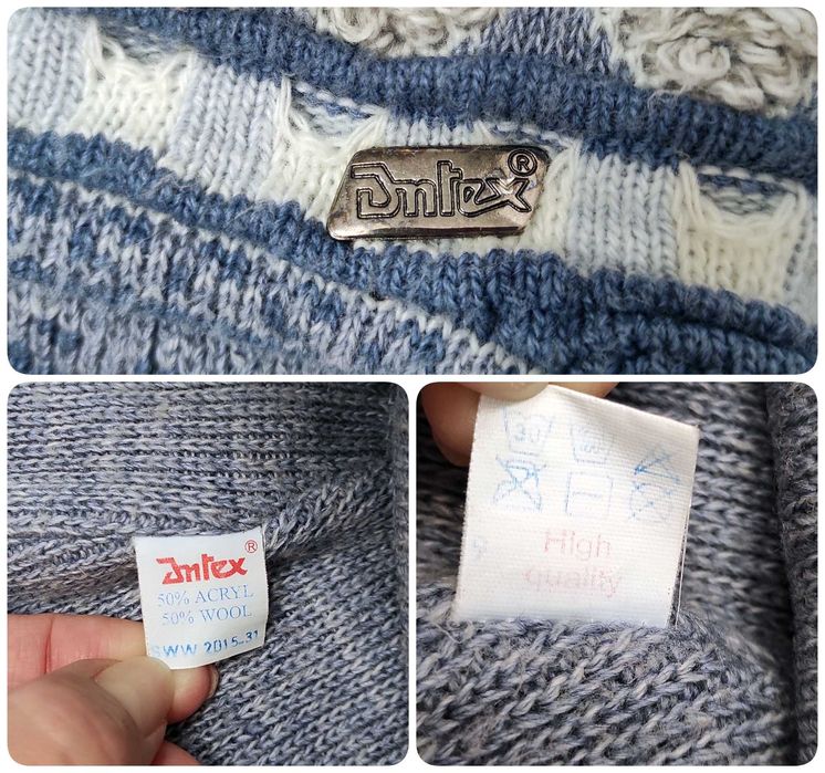 Шапка вовняна тепла подвійна р.52-58 з китичками Antex вовна акрил