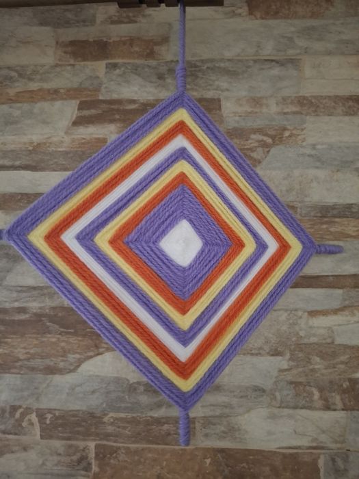 Mandalas em lã para pendurar