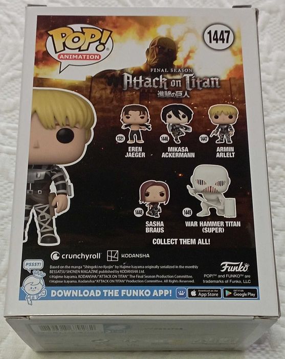 funko pop attack on titan 1447 armin arlelt chase64552860433794122