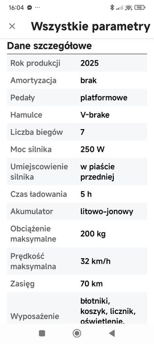 Rower Trójkołowiec Elektryczny 24*1.95'' GOGOBEST GF100 500W