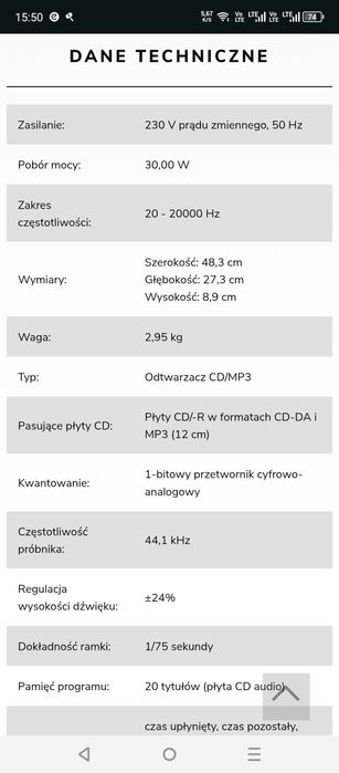 Cyfrowy odtwarz CD MP3