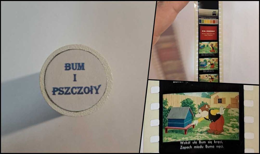 BUM I PSZCZOŁY bajka na rzutnik projektor diaskop PRL