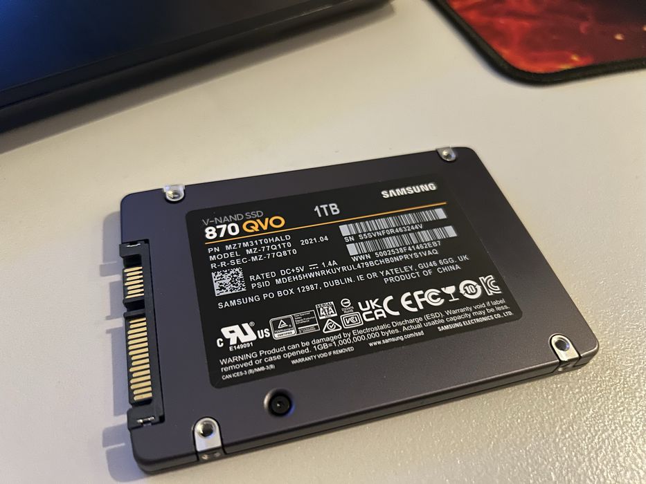 Samsung 870evo 1000gb 1TB sata 3 , 2,5” SSD