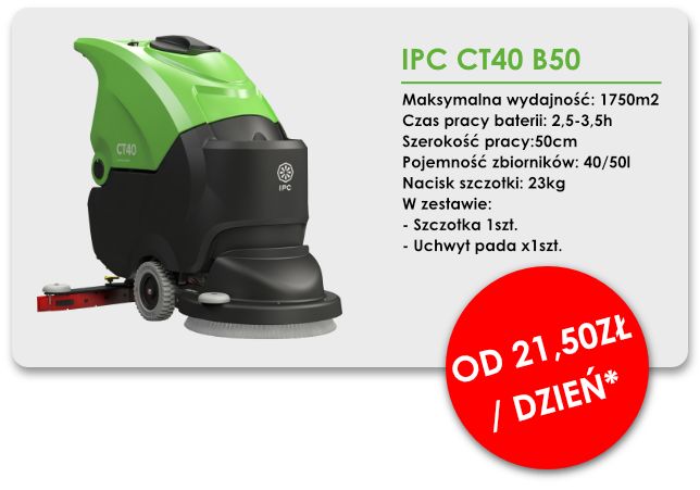 Wynajem maszyn czyszczących. Szorowarka, Adiatek, IPC, Comac Numatic