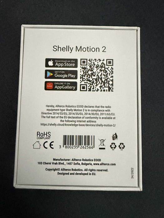 Shelly Motion 2 Sensor Movimento, Temperatura, Luminosidade e Vibração