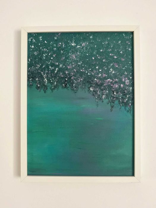 Pintura abstrata em acrílico