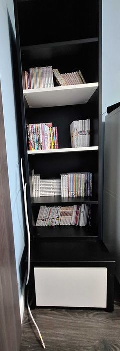 Szafa narożna z podestem Vox czano-biała