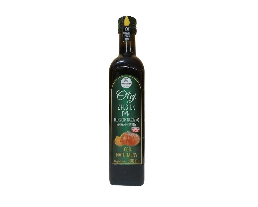 Olej z pestek dyni tłoczony na zimno – 500 ml