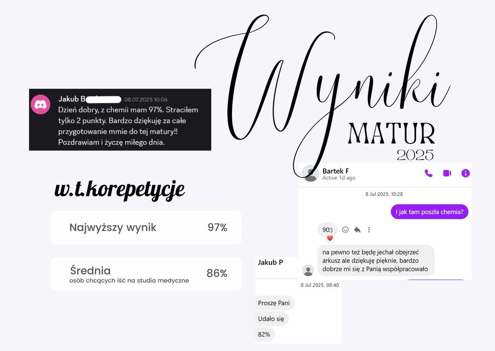 Korepetycje chemia rozszerzona, przygotowanie do poprawek, chemia IB