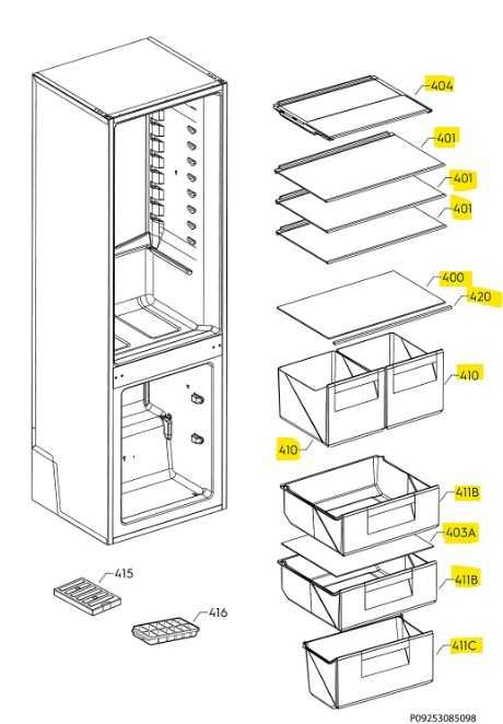 Prateleiras e gavetas AEG SCB818E6TS