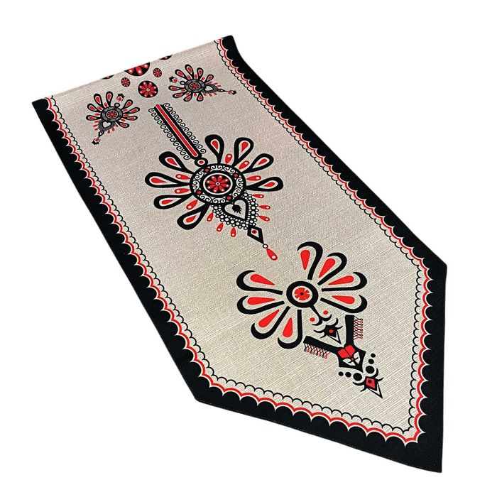 Folkowy Bieżnik na Stół 190x47 cm – Polski Produkt, Laserowy Nadruk