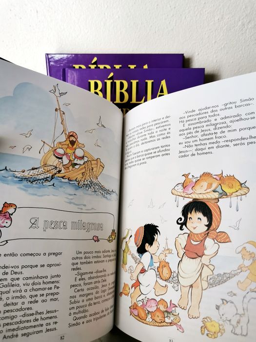 Bíblia para as crianças - 2 Livros e 2 cassetes áudio