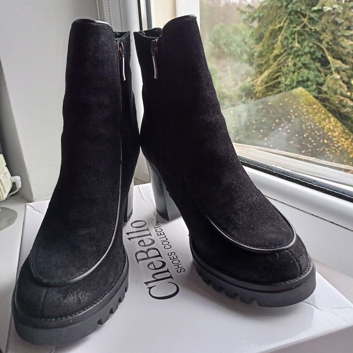 Botki skórzane rozm38 buty