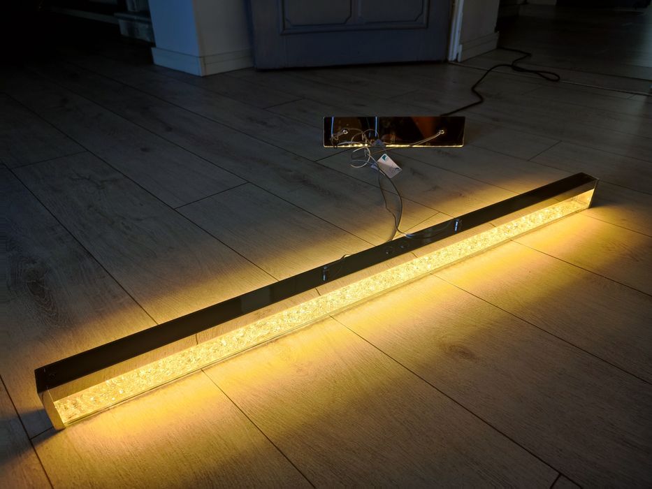 Lampa listwa LED kryształki nad stół srebrna sufitowa cardito 1 eglo