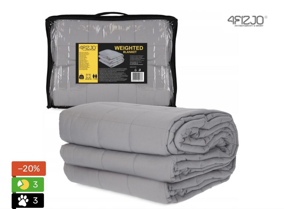 Ковдра важка (обтяжена) 4FIZJO 13.6 кг 200 x 200 см Grey