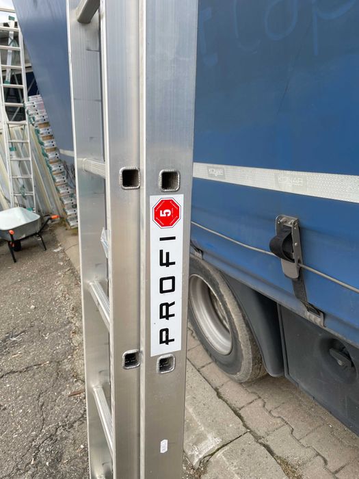 Drabina aluminiowa 2x11 ALOSS wysokość robocza - 6,50 m -II Gatunek