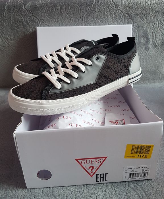 Świetne męskie sneakersy, trampki Guess 45, nowe monogram