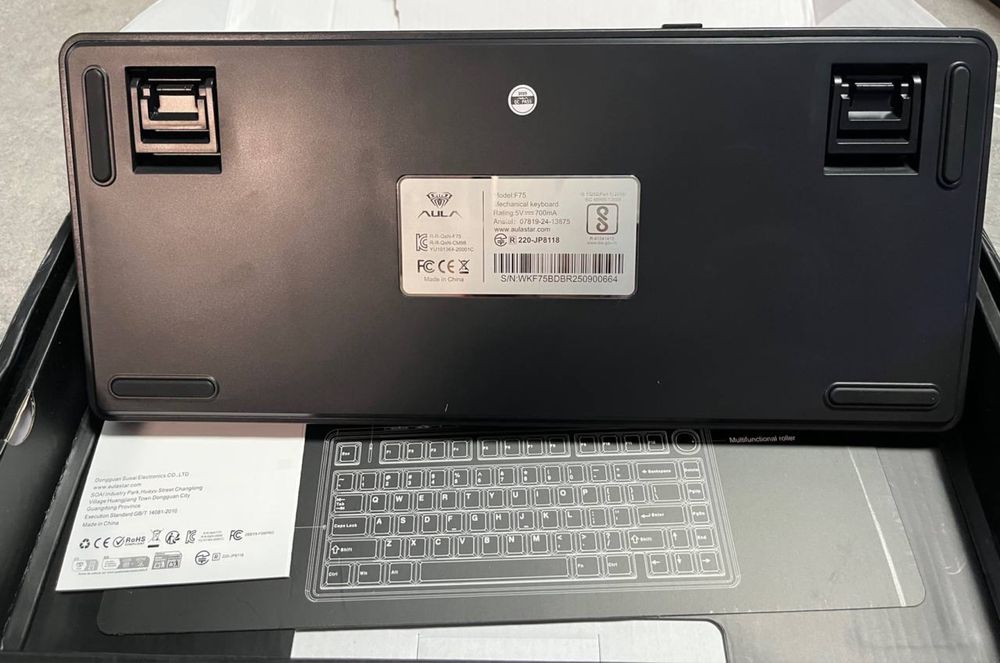 AULA F75 Glacier Blue Біло-голуба Клавіатура Безпровідна