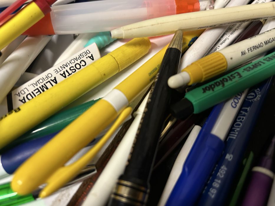 Canetas antigas com publicidade