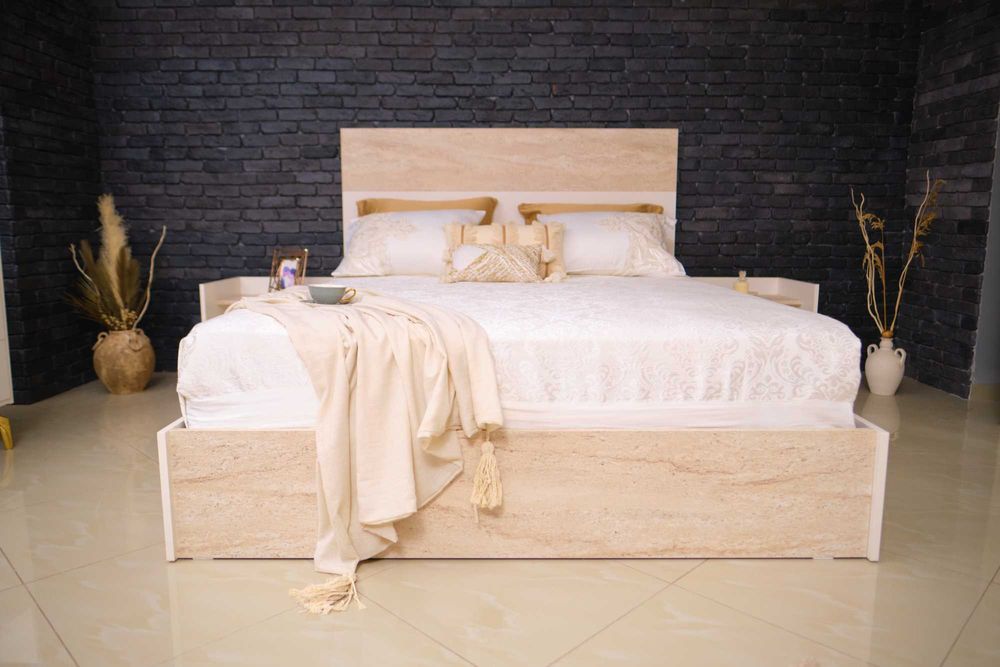 Conjunto Quarto Completo Casal Novo | Cama Roupeiro Cómoda Mesa