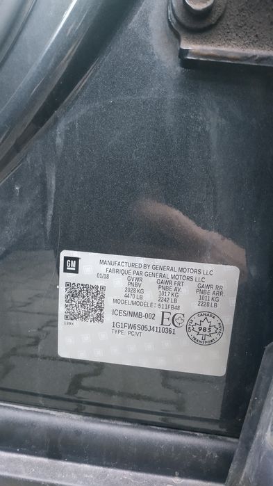 Chevrolet bolt 2018 64кв.