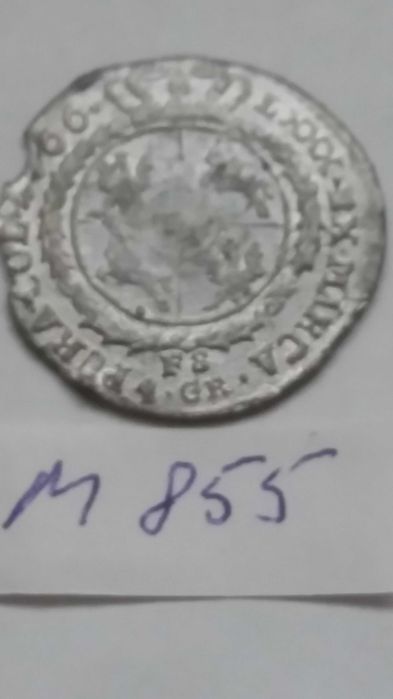 G M855, stara moneta kopia złotówka Poniatowski 4 grosze 1766