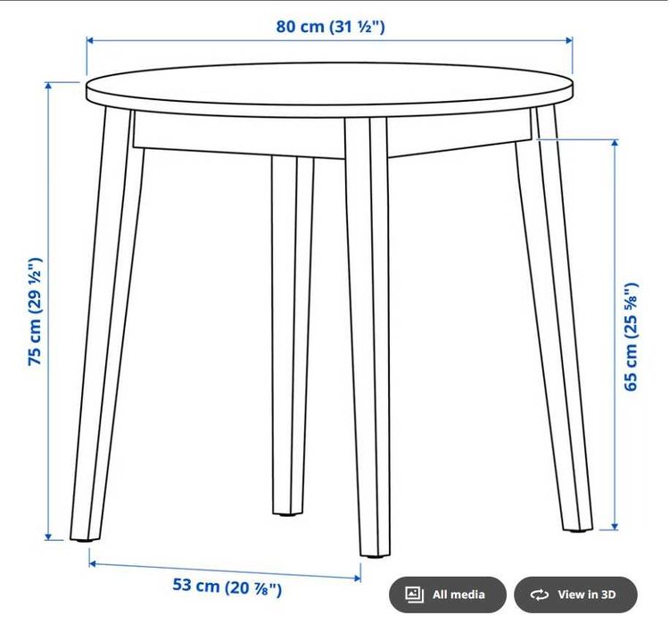 Stół okrągły Nackanas Ikea