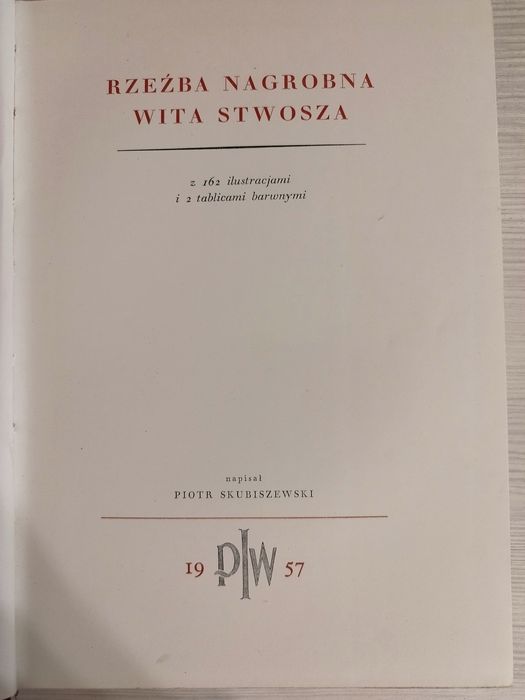 Książka Rzeźba Nagrobna Wita Stwosza