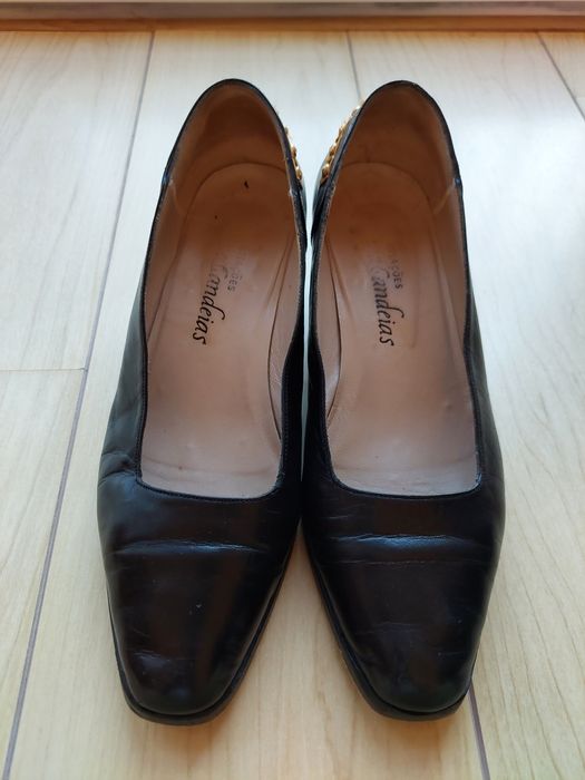Sapatos pretos em pele, 35-36
