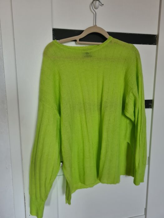 Sweter limonkowy r. 36 Massimo Dutti
