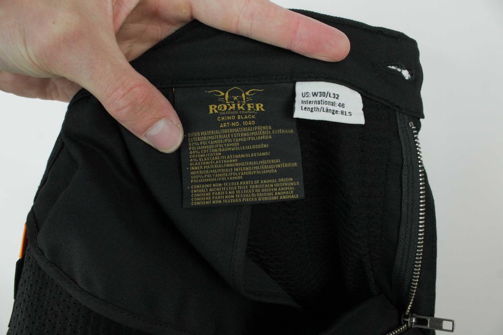 Мото Штани чінос Rokker Chino Black Motorcycle Pants W30/L34