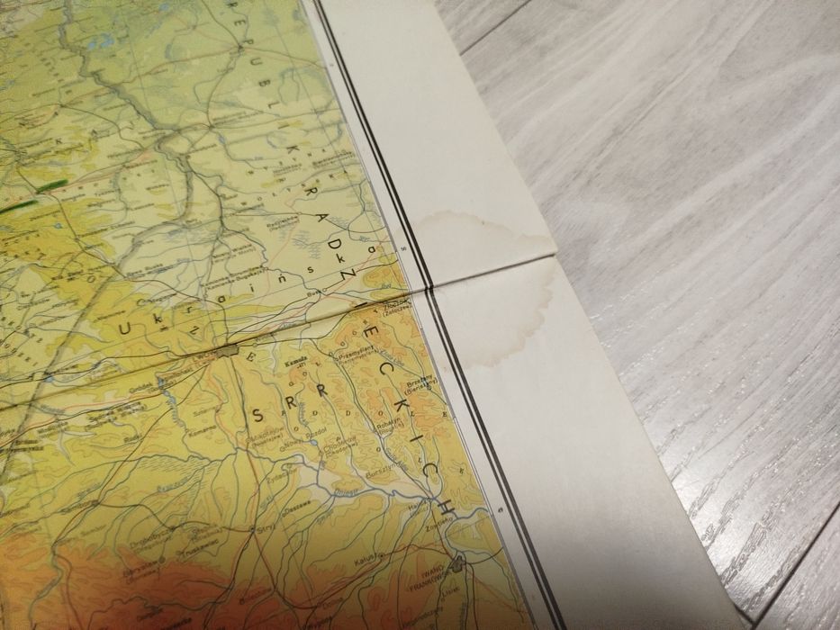 Mapa - atlas geograficzny Polska wyd. 1962 r