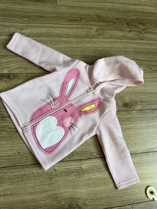Różowa bluza z króliczkiem 80