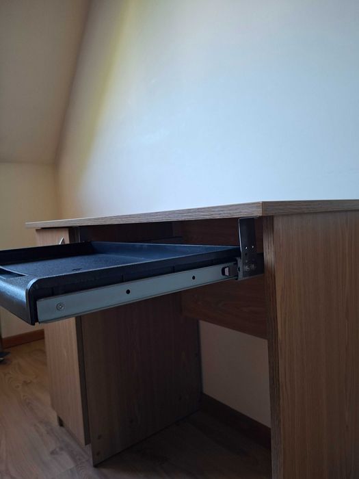 Biurko komputerowe, małe, do biura, pokoju, jasny brąz, 75x100x50 cm