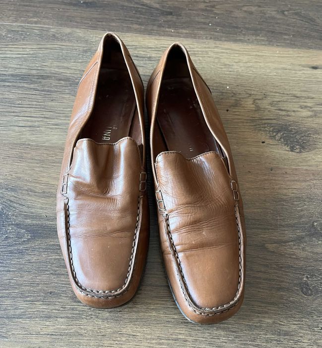 Skórzane włoskie buty Donna Carolina, brązowe, rozmiar 38,5