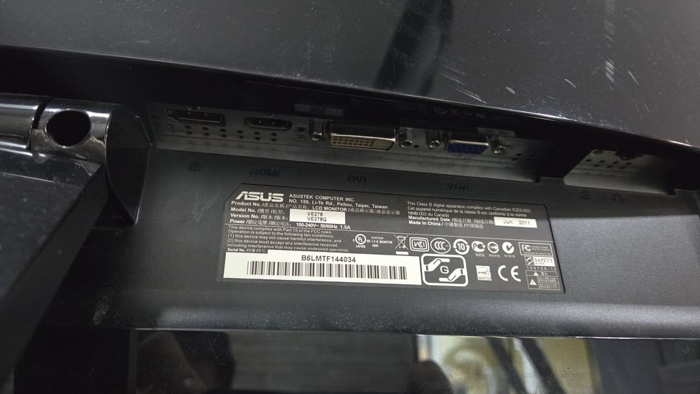 Monitor Asus PC 27”