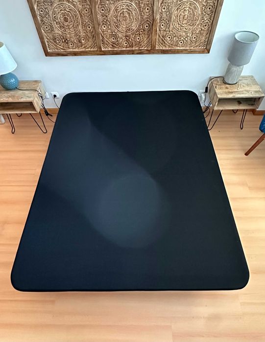 Tapi Estrutura Base de Cama Somnalis Revestido Preto