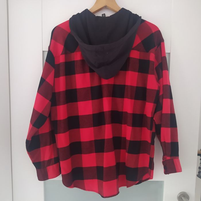 Koszula w kratę z kapturem H&M divided rozmiar S