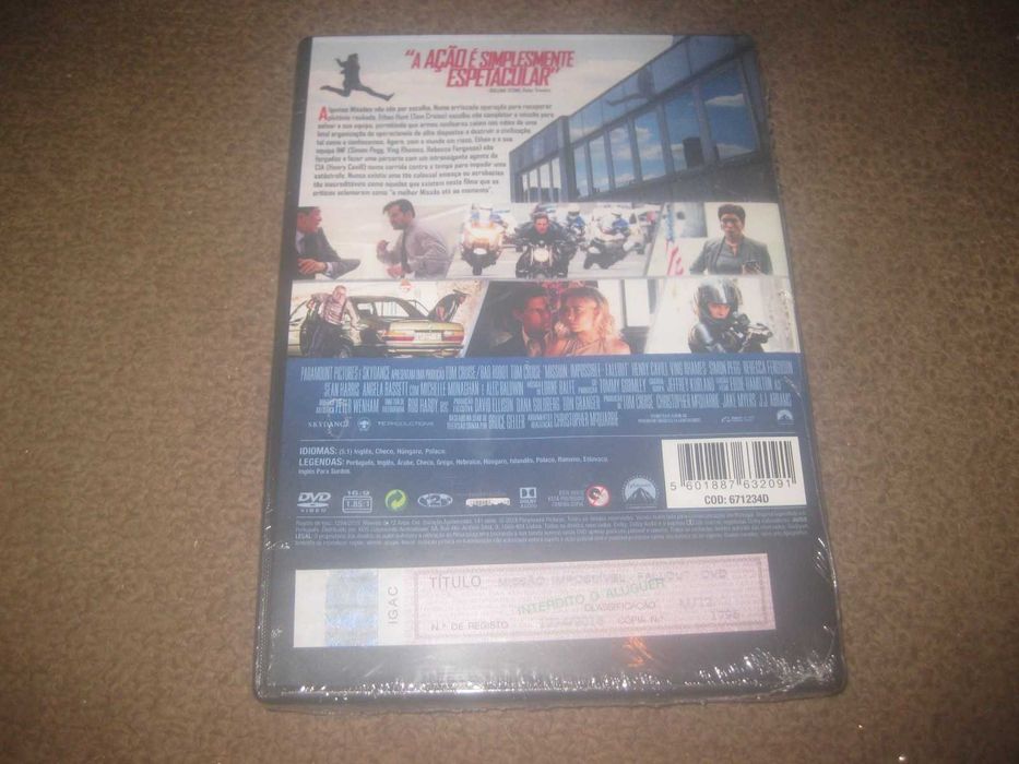 DVD "Missão Impossível: Fallout" com Tom Cruise/Selado/Raro!