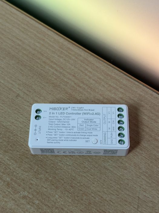 Kontroler LED Bergmen by MiBoxer FUT035W+ / pojedynczy kolor + podwójny biały CCT nowy