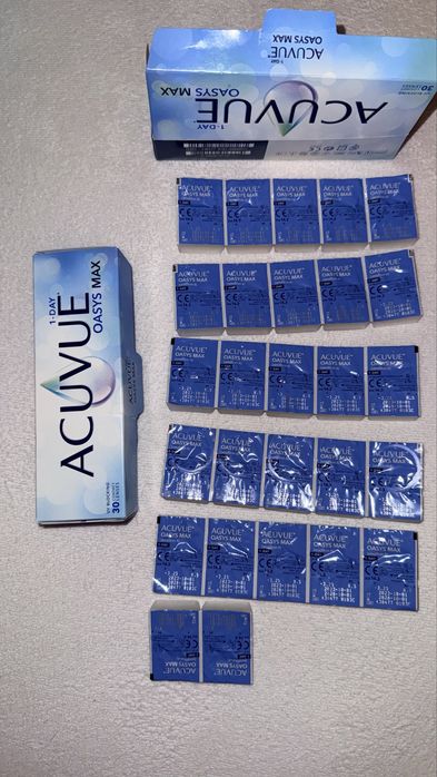 Soczewki Acuvue Oasis max 1 day 2 opakowania po 27 szt