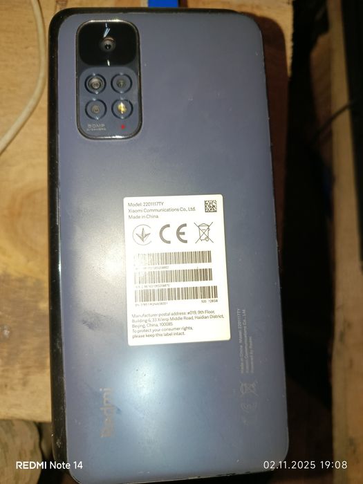 Xiaomi redmi note 11 4+2=6 gb  128gb