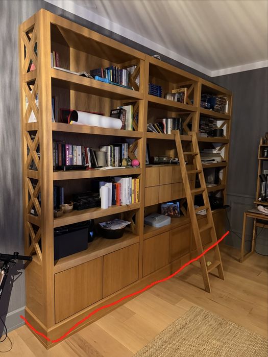 Piekny regał debowy - biblioteczka.