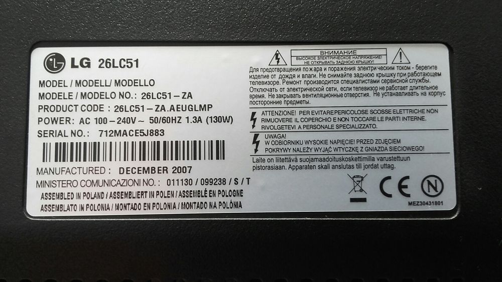 Televisões LG E Panasonic Avariadas Para Arranjo/Peças Com Comandos