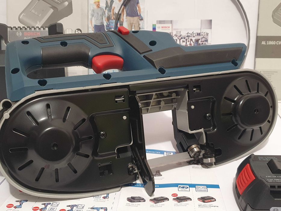 Pilarka taśmowa na aku BOSCH GCB 18V-LI +bateria 3ah+brzeszczoty bahco