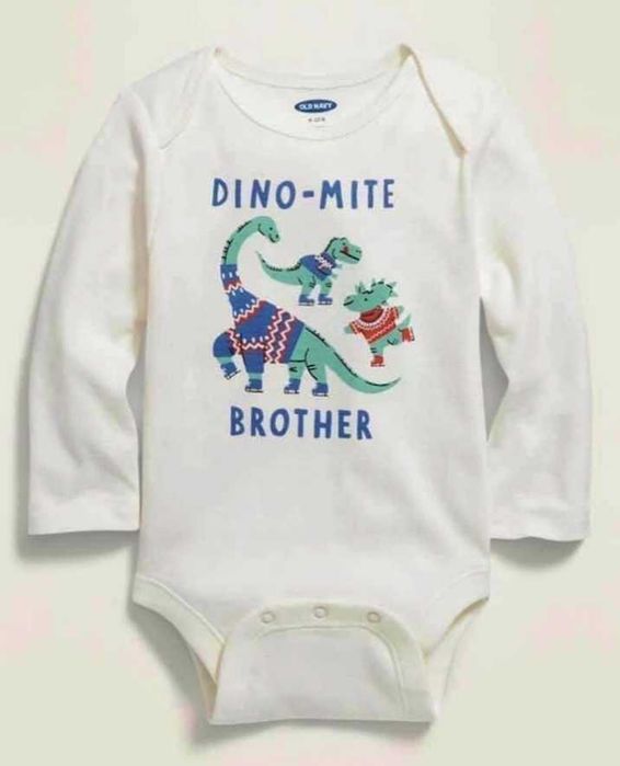 Боди Old navy с длинным рукавом с динозаврами на малыша (1 - 1,5 года)