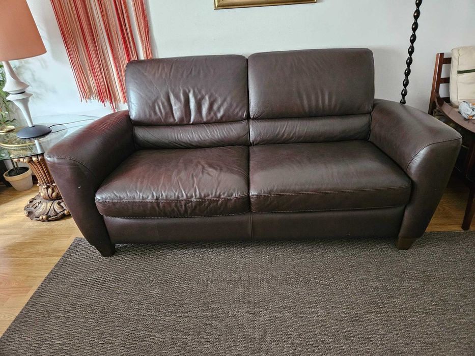 Sofa LERVIK 2.5 IKEA pele genuina