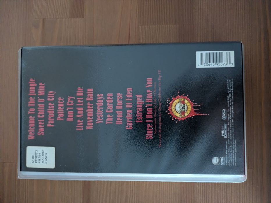 VHS " Guns N Roses - Welcome to the Videos " 1998 (Opt. Estado)