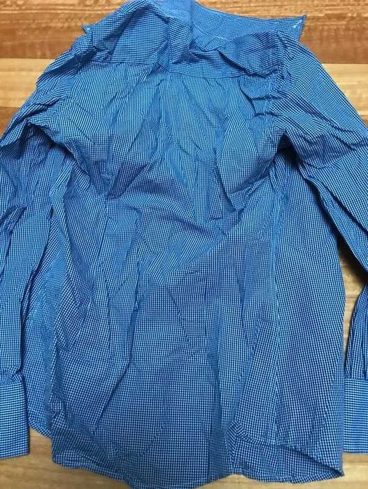 Camisa azul de xadrez da Sacoor